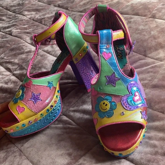 Heels ! Pink yellow green purple blue - Picture 2 of 5